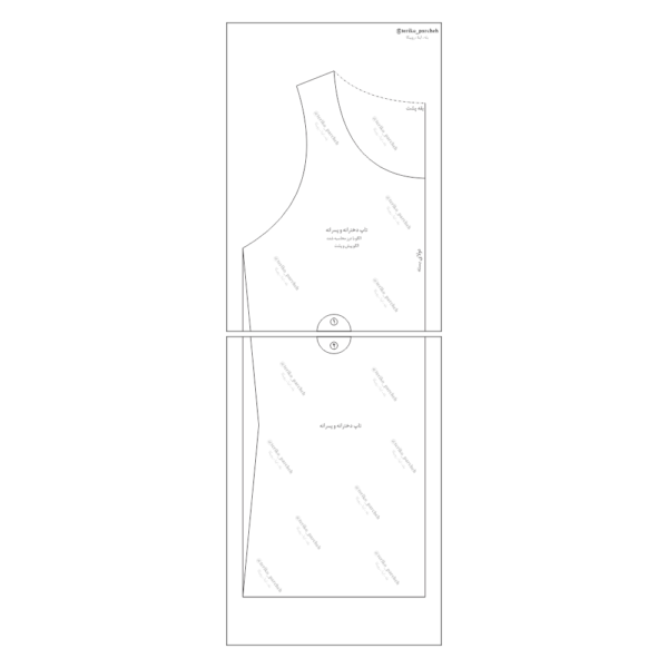 نمونه الگوی آماده خیاطی تاپ بچگانه