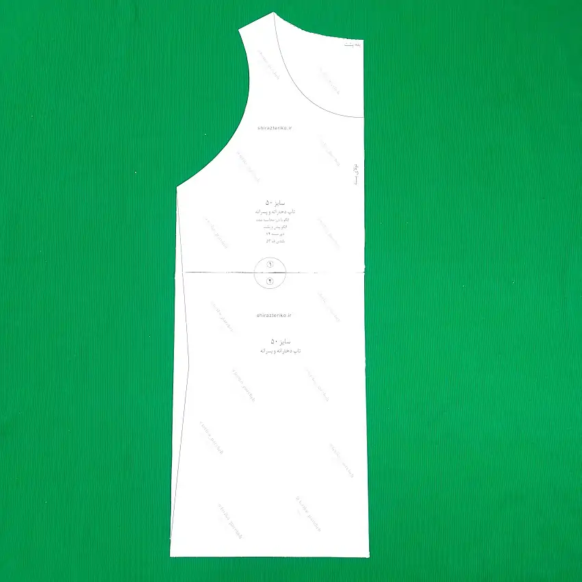 نمونه پرینت شده و برش خورده از الگو خیاطی تاپ بچگانه (پسرانه و دخترانه)