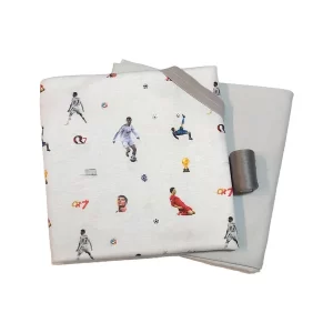 پارچه تریکو طرح رونالدو به همراه ست یکرو پنبه طوسی