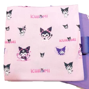 پارچه تریکو طرح کرومی Kuromi از نمای نزدیک