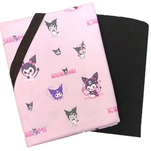 پارچه تریکو طرح کرومی Kuromi به همراه ست یکرو پنبه مشکی